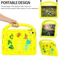 thumbnail image 6 of for iPad 10th Gen 10.9" 2022 A2757/A2777/A2696 Silicone Kids Friendly Shockproof Cute Case with Handle Grip, Heavy Duty Multiple Angles Kickstand Rugged Cover for iPad 10th Generation, Yellow, 6 of 8