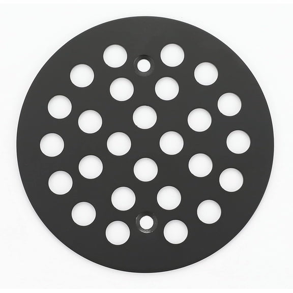 4-1/4 Inch Screw-in Round Shower Drain Cover Replacement Floor Drainer Grate with Screws Matte Black Black