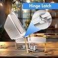 thumbnail image 5 of 2 Pack Semi-Gold-Plated Stainless Steel Chafing Dish Buffet Set, 8QT-9QT Rectangular Chafing Dish Set, Buffet Warmer for Hotel Catering, Parties, Weddings, Gold, 5 of 11