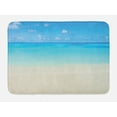 thumbnail image 1 of Ocean Bath Mat, Paradise Beach in Tropical Caribbean Sea with Fantastic Sky View Beach House Theme, Non-Slip Plush Mat Bathroom Kitchen Laundry Room Decor, 29.5 X 17.5 Inches, Cream Navy, Ambesonne, 1 of 2