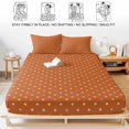 thumbnail image 5 of Twin XL Size Fitted Sheet Set - Color Polka Dot 2 Piece Bedding Sets 16" Deep Pocket Fitted Sheet with 1 Pillowcases, Modern Simple Geometric Brown Brushed Microfiber Hotel Luxury Bed Sheets, 5 of 9