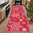 thumbnail image 2 of Area Rugs Washable Christmas Rug  Xmas Holiday Large Area Rug Non Shedding Soft  Christmas Snow Print Solid Rugs for Nursery, Red, 2 of 10