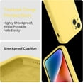 thumbnail image 4 of for iPhone 14 Case, Silicone Upgraded [Camera Protection] Phone Case with [2 Screen Protectors], Soft Anti-Scratch Microfiber Lining Inside, 6.1 inch, Yellow, 4 of 12