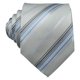 thumbnail image 5 of Corbata Barry.Wang rayada gris plata de seda, juego 150x8.5 cm, 5 of 5