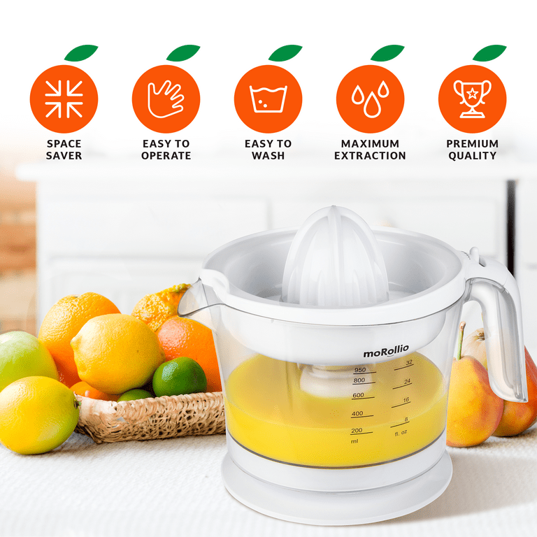 moRollio Citrus Juicer Orange Juicer Electric Citrus Juicer Adjustable Pulp Control 32oz Walmart