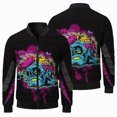 thumbnail image 3 of Chaqueta cortavientos con estampado de personajes de dibujos animados en 3D para hombre, para deportes al aire libre, ciclismo, moda de invierno, 3 of 4