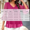 thumbnail image 3 of Stamzod Sparkly Tops for Women Trendy V Neck 3/4 Sleeve Mesh Shirts Fall Fashion Womens Blouses Dressy Casual, 3 of 9