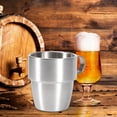 thumbnail image 1 of Coupe en Acier Inoxydable Lourde, 280ml Durable en Acier Inoxydable Double Couche Bar Bière Poignée Tasse Large Bouche Tasse, 1 of 7