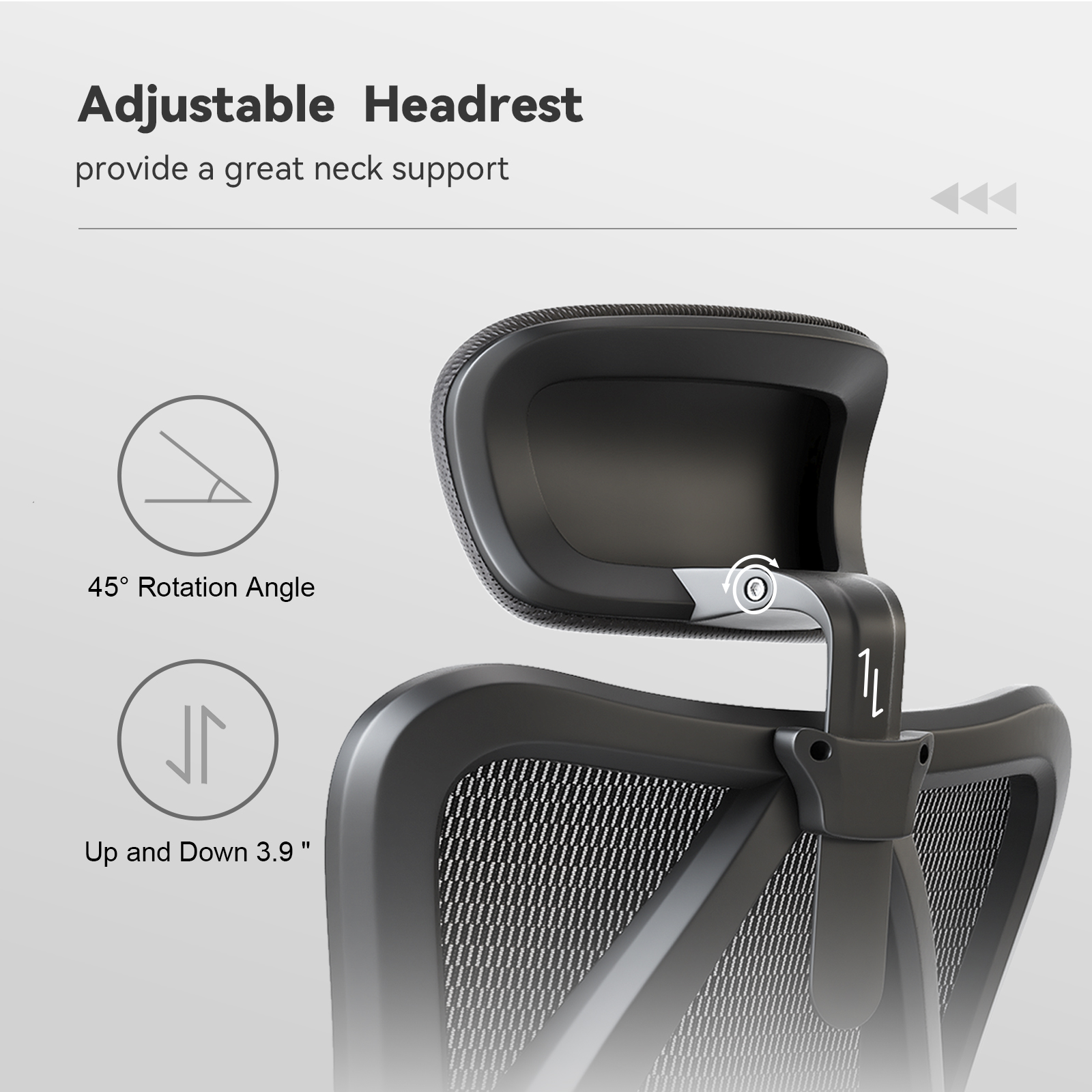 Sihoo M18 Ergonomic High-Back Mesh Office Chair, Black photo 5