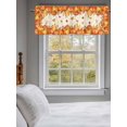 thumbnail image 3 of Thanksgiving Pumpkin Valances for Windows Fall Deciduous Retro Beige Texture Rod Pocket Curtains Valance Short Window Treatment Drapes for Living Room, Bedroom Bathroom 56"&nbsp;W x 16" L, 3 of 5