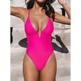 thumbnail image 4 of Top-kevin Women Swimsuit One Piece Bathing Suit Deep V Neck Crisscross Back Adjustable Strap, 4 of 8