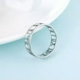 thumbnail image 5 of Roman Numerals Hollow Out Stainless Steel Statement Band Ring Fashion Jewelry, 5 of 9