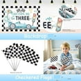 thumbnail image 4 of Race Car 3rd Birthday Decorations Balloon Garland Arch, 3rd Birthday Decorations for Boys, Can’t Catch Me I’m 3 Backdrop Checkered Flag, Retro Blue Vintage Car Three Year Old Party Supplies, 4 of 6