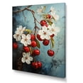 thumbnail image 2 of Designart "Chuckling Portrait In Cherry Charm" Pop Art Canvas Prints, 2 of 7