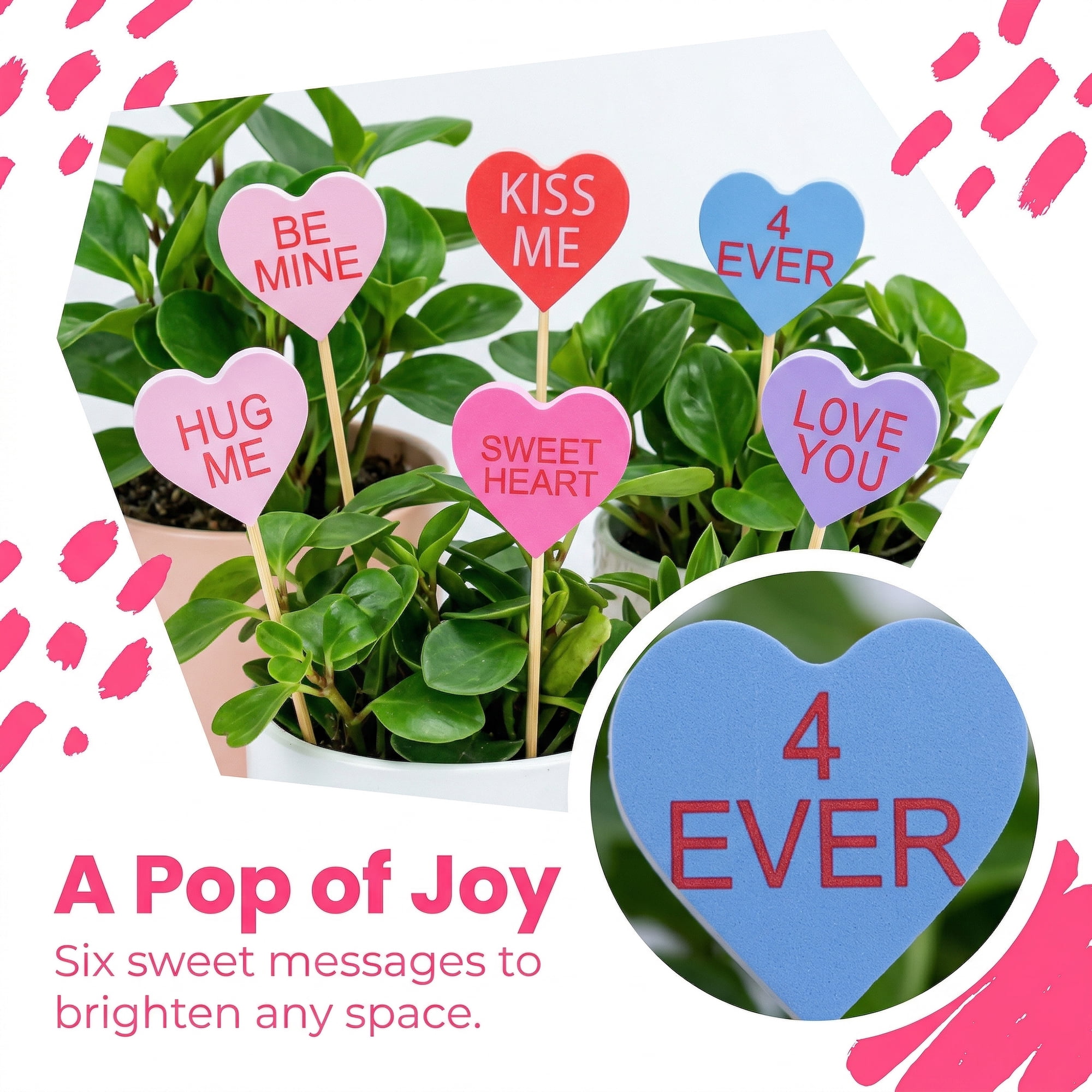 Unique Bargains Wooden Heart Signs Extra Thick Free Standing Love Ornaments Style A 2.6"H