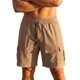 thumbnail image 2 of Ceisia Men's Linen-Like Casual Cargo Shorts with Elastic Drawstring Waist & Multi-Pocket Gifts, 2 of 9