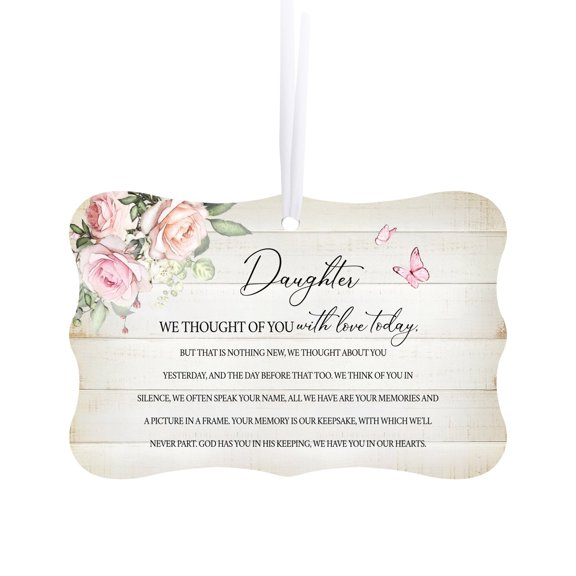 LifeSong Milestones Scalloped Memorial Ornaments Christmas Decorations for Tree - Daughter, We Thought of You