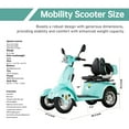 thumbnail image 3 of QEEKA Heavy-Duty 4-Wheel Mobility Scooter, 500 lb Limit, Green, 3 of 11