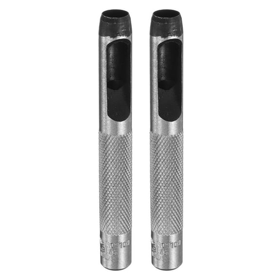 Uxcell 2pcs Leather Round Hole Punch, 8mm Hollow Hole Puncher Cutter Carbon Steel Tool