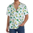 thumbnail image 3 of Honeii 's Pineapple for men's short-sleeved button-up collared shirt featuring a pocket, perfect for beach vacations, and travel adventures., 3 of 5