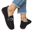 thumbnail image 5 of Yungyresw Womens Loafers Shoes Fashion Low Top Comfortable Slip on Flats Round Toe Business Office Work Casual Dress Shoes Black 36, 5 of 8