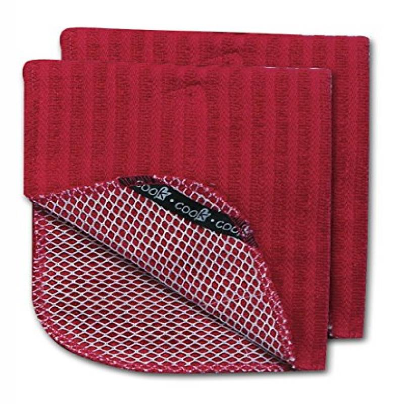 Cook! Collection Solid Color Scrubber Dish Cloths, Set of 2 Kay Dee