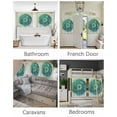 thumbnail image 3 of Blue Green Seagrass Short Blackout Curtains 30Inch Long Vintage Art Watercolor Texture Rod Pocket Kitchen Curtains, 2 Panels Thermal Insulated Room Darkening Drapes for Bedroom, 30"W x 30"L, 3 of 5