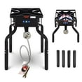 thumbnail image 2 of ARc Propane Stove, Outdoor Stove Single Propane Burner,High Pressure 200,000 BTU,Single Propane cast Iron Burner Stove,For Outdoor cooking,With Adjustable 2028 height Legs, 2 of 4