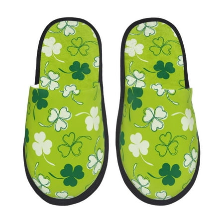 

Tideii St Patrick s Day7 for Home Indoor Cotton Slippers Autumn and Winter EVA Plush Slippers Household Supplies Unisex-Medium