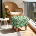 thumbnail image 4 of SCRAWLGOD St. Patrick's Day Shamrock Coin Print Green White Footstool Slipcover, Folding Footrest Stool Cover Washable Square Slipcover with Elastic Band for Living Room, 4 of 7