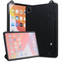 ChicShell Case for iPad Pro 13 (M4) 2024 with Stand, Premium PU Leather Tablet Case with Wristband Slim Lightweight Shockproof Protective Back Cover for iPad Pro 13 Inch Case, iPad 13 Case, Black