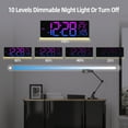 thumbnail image 6 of LEIKE 16.2" Large LED Digital Wall Clock with 8 Colors, 5-Level Brightness Adjustment, ℃/℉ Temperature Display, Big Numbers Alarm Clock for Bedroom Office Living Room, Timer, 6 of 8