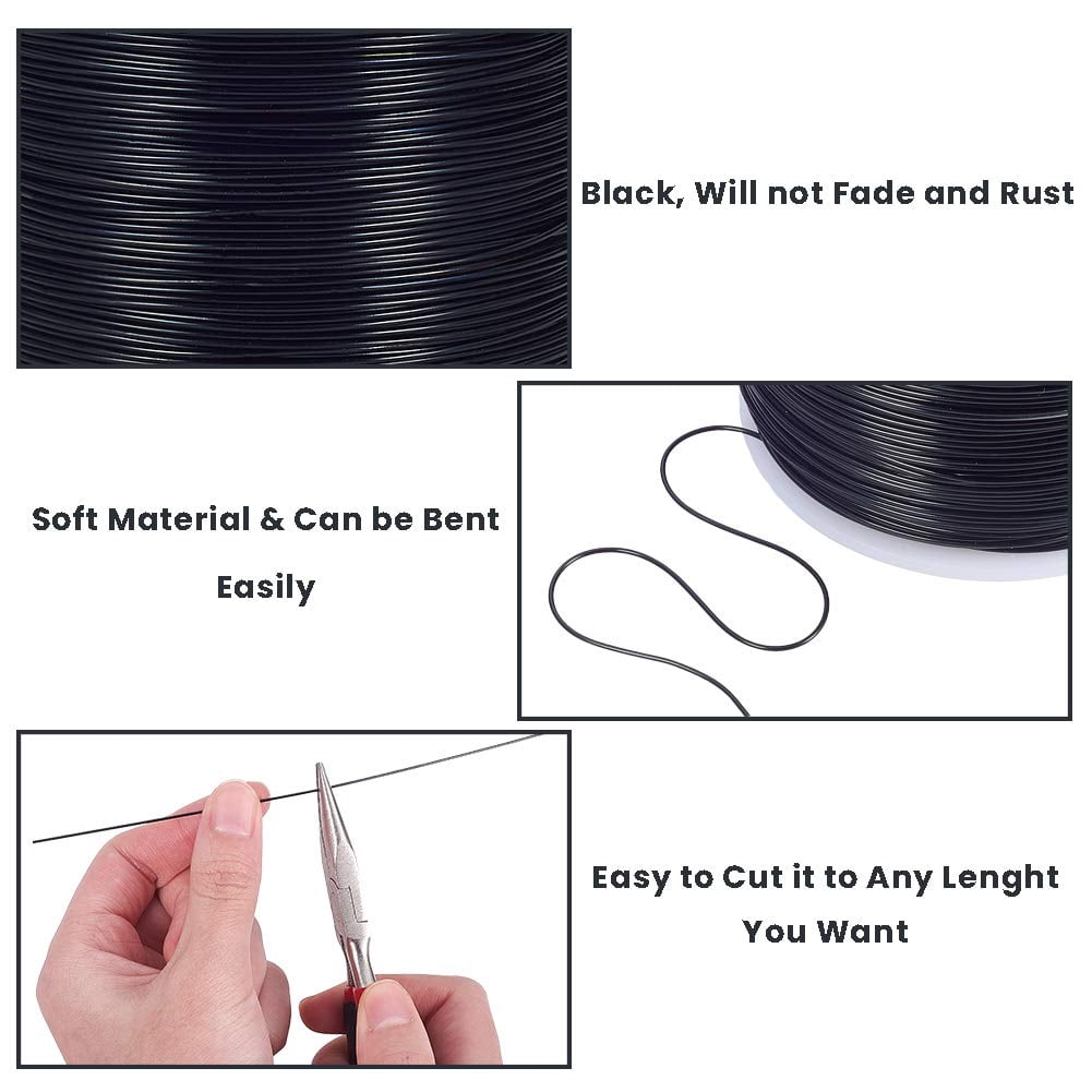 20 Gauge 770FT Black Anodized Aluminum Jewelry Craft Wire