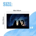 thumbnail image 2 of BaHomeck placemats Set of 4 Dog And Cat Sit On Moon Under Starry Stars Night Sky Cotton Linen rectangle Placemats for Kitchen Dining Table Indoor,Outdoor,18*12inch, 2 of 4