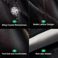 thumbnail image 4 of Diamond Leather Bling Steering Wheel Cover, Universal Car Steering Wheel Protector Anti-Slip 15 inch -Black, 4 of 4