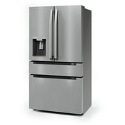 Midea 21.6-Cu. Ft. Cabinet Depth 4-Door French Door Refrigerator, Stainless Steel