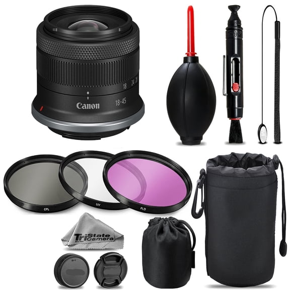 Canon RF-S 18-45mm f/4.5-6.3 IS STM Lens   UV   FLD   CPL   Blower Brush   Lens Pen (International Version)