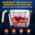 thumbnail image 3 of NutriChef High Borosilicate Glass Measuring Cup with Scale, 1000 ml., 3 of 7