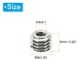 thumbnail image 2 of Unique Bargains Adaptateurs de Filetage Manchon Réducteur Écrou 20 Pcs M8x1.25 Mâle à M4x0.7 Femelle Insert de Réparation Écrou 6mm, 2 of 7