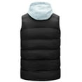thumbnail image 4 of BiZtdJrK Men Nylon Vest Warm Windproof Hooded Vests Lightweight Sleeveless Zip Up Jacket Casual Outerwear Outdoor Golf Vests 50% Percent Off Sales Today Black XXXL, 4 of 7