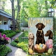thumbnail image 4 of PHYHOO  Happy Easter Garden Flag Double Sided Outside, Easter Eggs Dogs Welcome Yard Outdoor Decoration White, 4 of 6