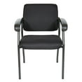 thumbnail image 2 of Office Star Products Visitor’s Chair Black Frame Padded Arms, 2 of 6