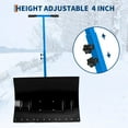 thumbnail image 4 of Heavy-Duty Snow Shovel with Wheels, 5-Position Angled Blade & Adjustable Handle, 29.1x16.5-Inch Steel Snow Pusher for Driveway, Doorway, Sidewalk,Blue, 4 of 7