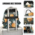 thumbnail image 3 of FORMRS Mini Backpack Purse for Women Quilted Travel Daypack Casual Shoulder Bag, Green Oranges, 3 of 7