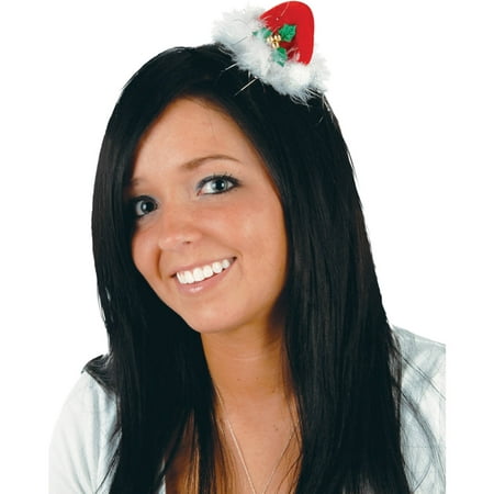 Santa Hat Hair Clip Adult Christmas Accessory