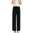 thumbnail image 3 of Pajama Pants for Women Soft Comfy Casual Lounge Yoga Pants Lightweight Drawstring Sleep Pj Bottoms Solid Color Sleepwear,M-XL, 3 of 9