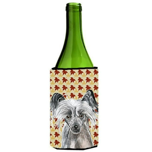 Chinese Crested Fall Leaves Wine bottle sleeve Hugger 24 oz.