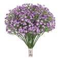 thumbnail image 6 of 10 Pcs Artificial Fake Babys Breath Gypsophila Silk Flowers Bouquet Home Wedding Party Home Decor, Purple, 6 of 7