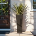 thumbnail image 2 of Homall 2-Pack 32" Tall Outdoor Plastic Planters with Inside Pots, Rattan - Patterned for Patio Decor, 2 of 7