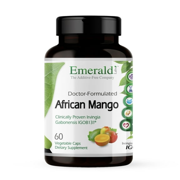 Emerald Labs African Mango (Irvingia Gabonensis) - Supports Weight Loss, Supports Blood Glucose Health - 60 Vegetable Capsules